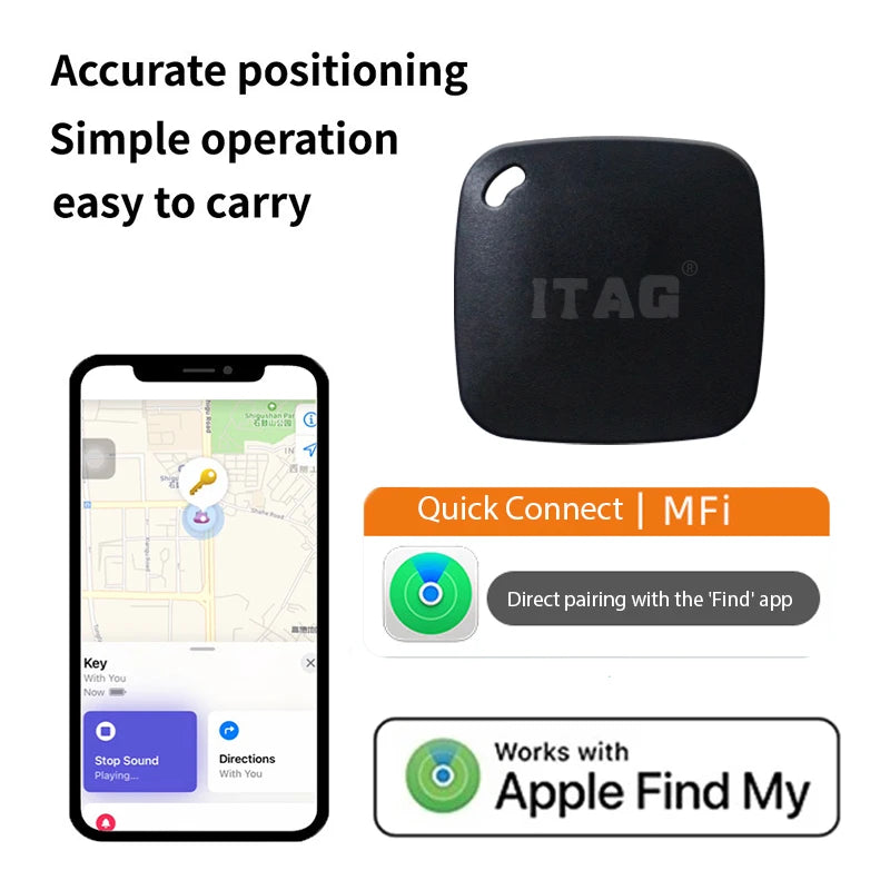 Mini Tracking Device For Apple Find My Key Smart iTag Child Finder Pet Car GPS Lost Tracker Smart Bluetooth Tracker IOS System - Smart Watch Fun