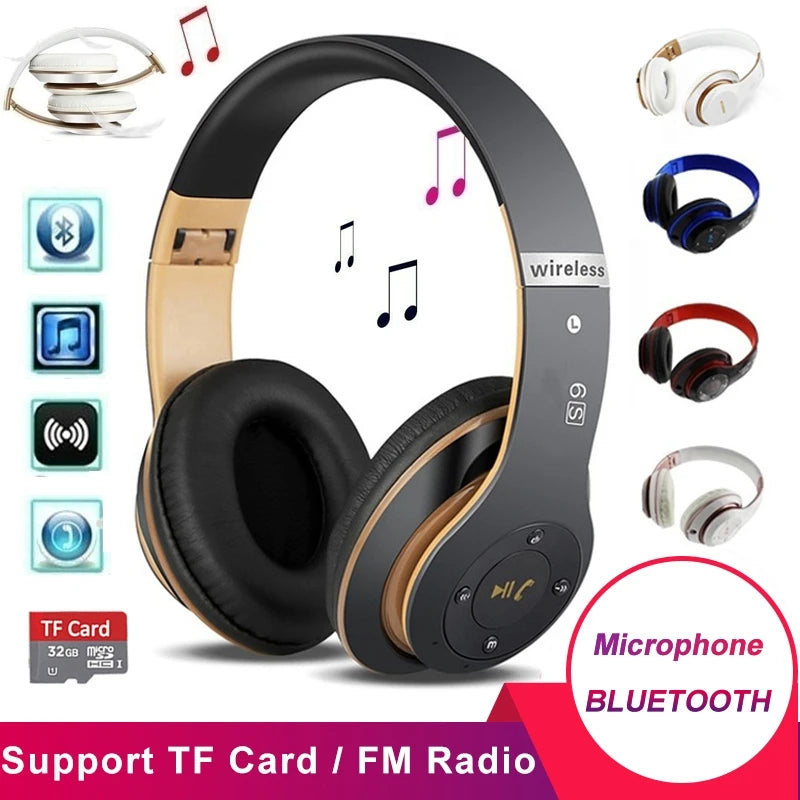 Bluetooth Wireless Headphones Noise Cancelling Bluetooth Earphone Foldable Handsfree Headset HIFI Stereo Game Headphones - Smart Watch Fun