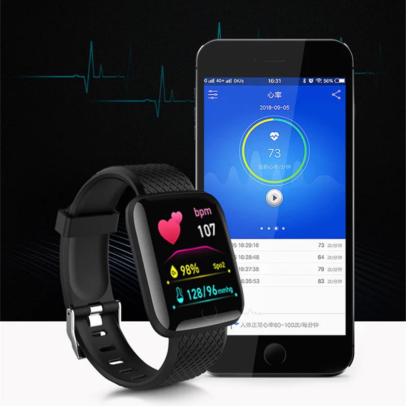 Sweety Smart Watch - Android & iOS, Passometer, Sleep Tracker - Heart Rate Monitor, Blood Pressure, Waterproof - Bluetooth 4.0 - 1.44" Display - Smart Watch Fun