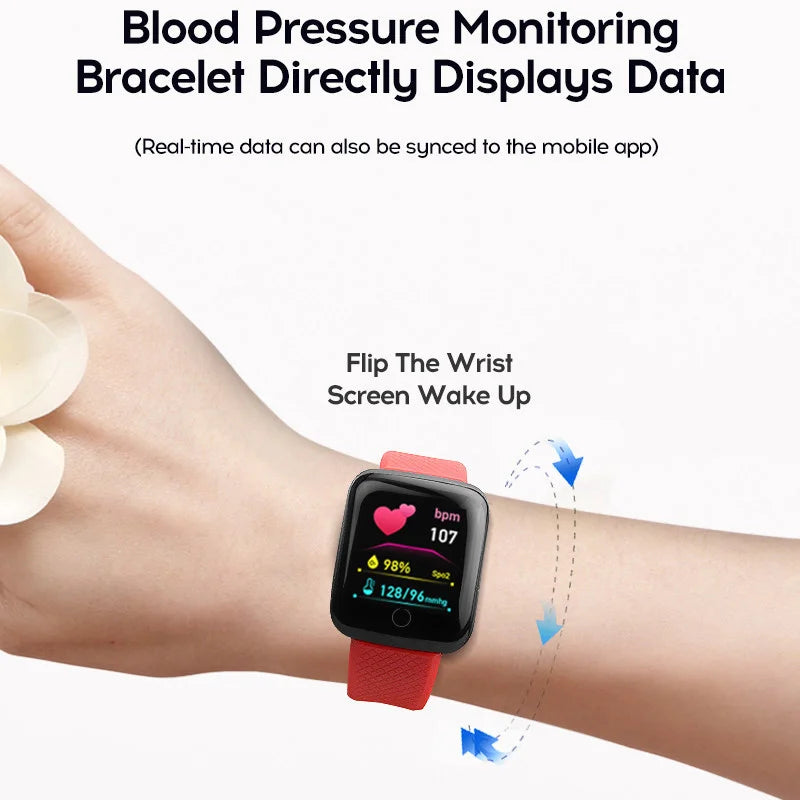 Sweety Smart Watch - Android & iOS, Passometer, Sleep Tracker - Heart Rate Monitor, Blood Pressure, Waterproof - Bluetooth 4.0 - 1.44" Display - Smart Watch Fun