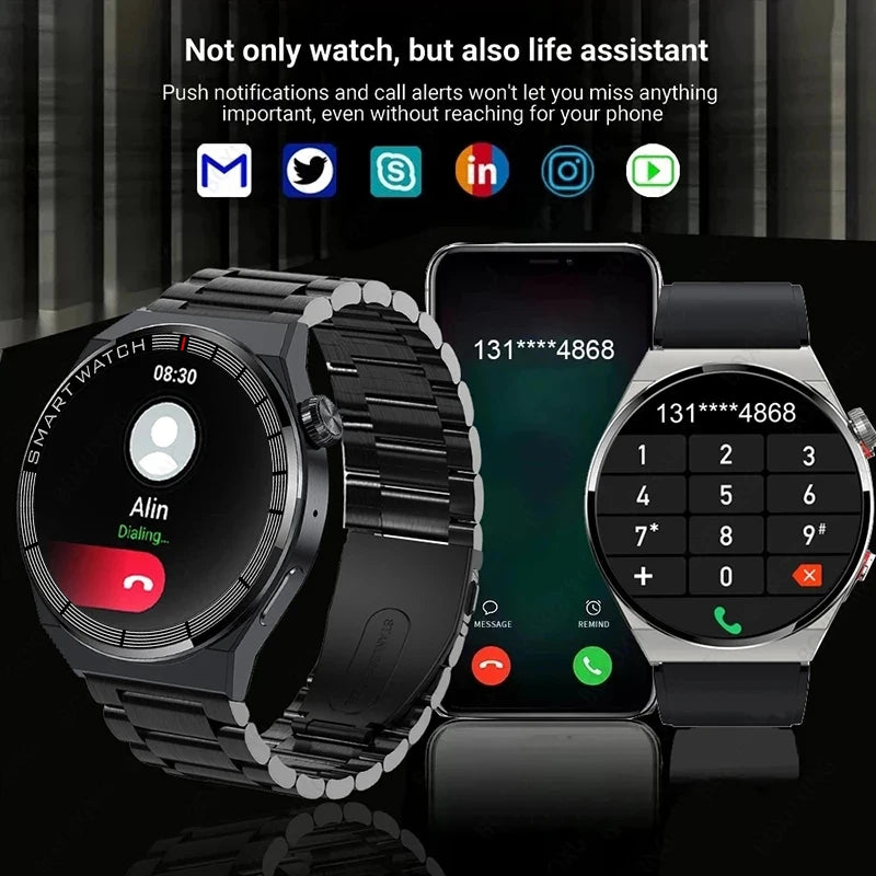 a smart watch with a phone and a watch face