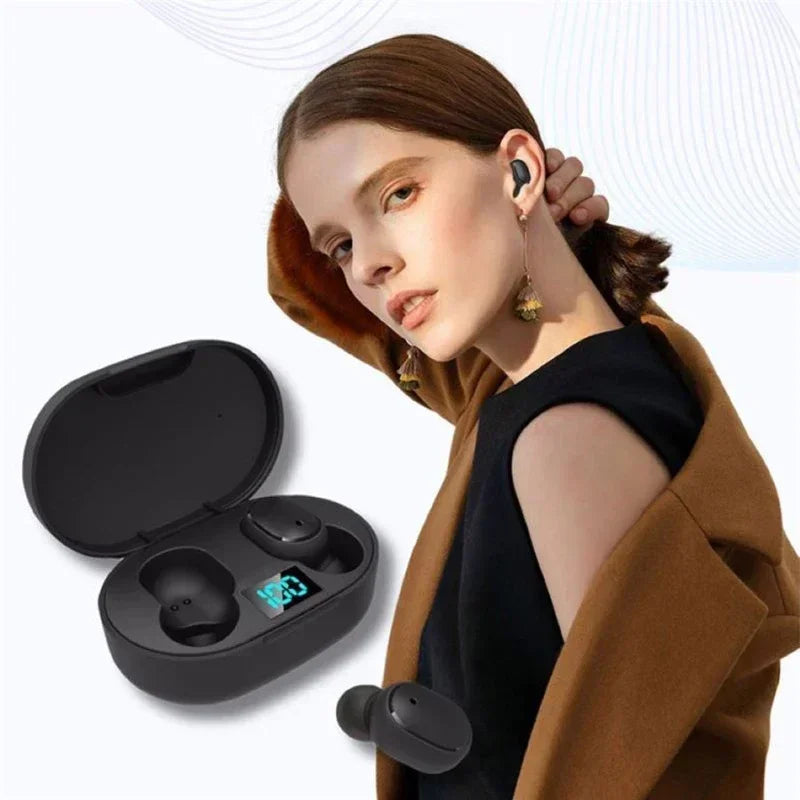 E6S Wireless Bluetooth Earphones E7S TWS Bluetooth Headset Noise Cancelling Earphones With Microphone Headphones - Smart Watch Fun