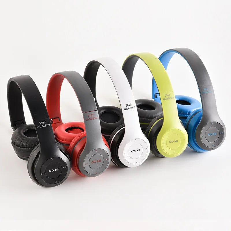 Stereo P47 Headset 5.0 Bluetooth Headset Folding Series Wireless Sports Game Headset for iPhone XiaoMi - Smart Watch Fun