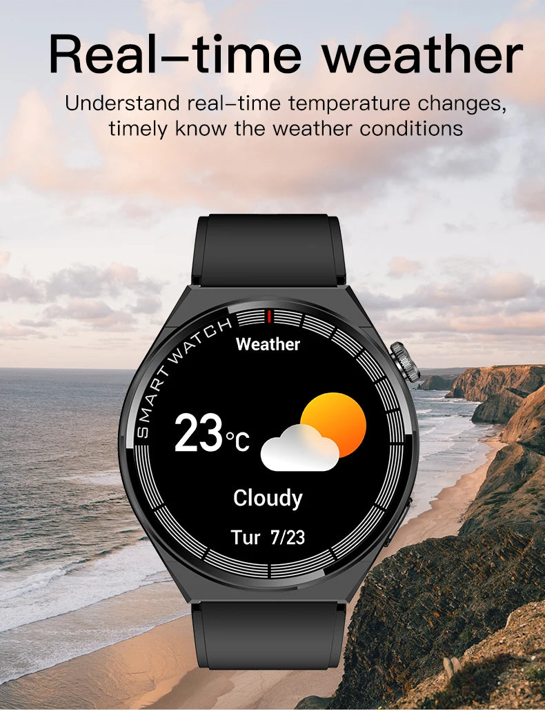 a smart watch on a beach next to the ocean