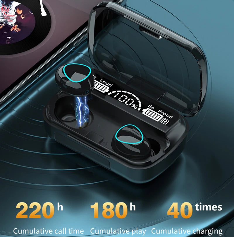 TWS Bluetooth 5.1 Earphones - HiFi Stereo Wireless Headphones - Smart Watch Fun