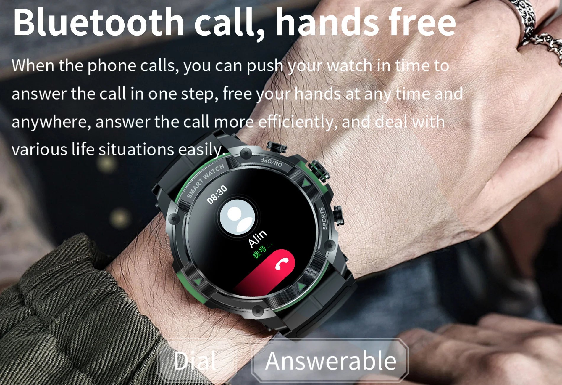 Smart Watch 1.43'' AMOLED Display Bluetooth Call Waterproof Military-Grade Sport Watch - Smart Watch Fun